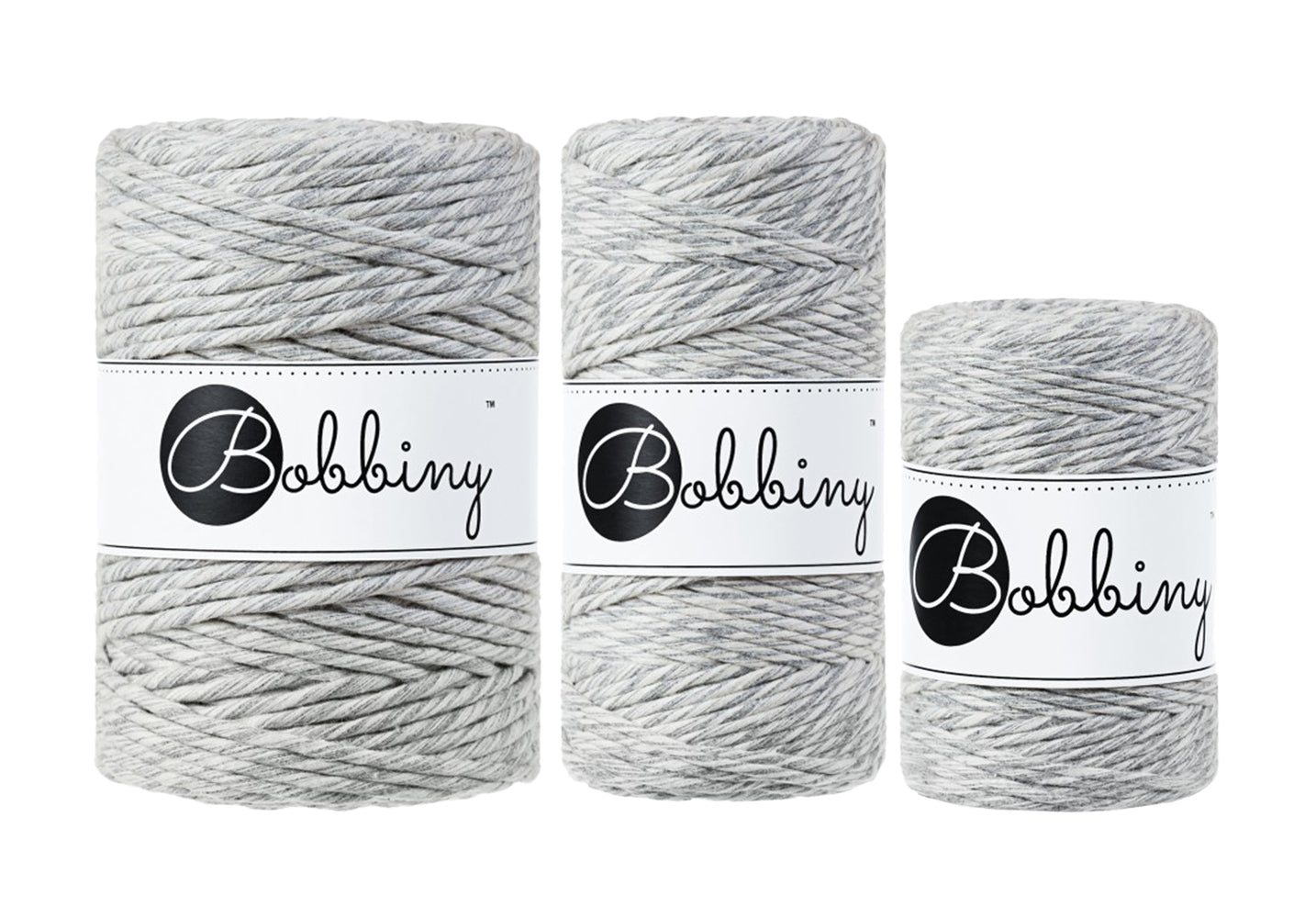 Marble - 1.5mm, 3mm & 5mm, Bobbiny Macrame Cord