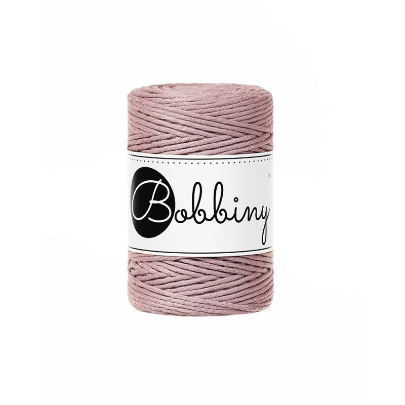 Mauve - 1.5mm, 3mm & 5mm, Bobbiny Macrame Cord