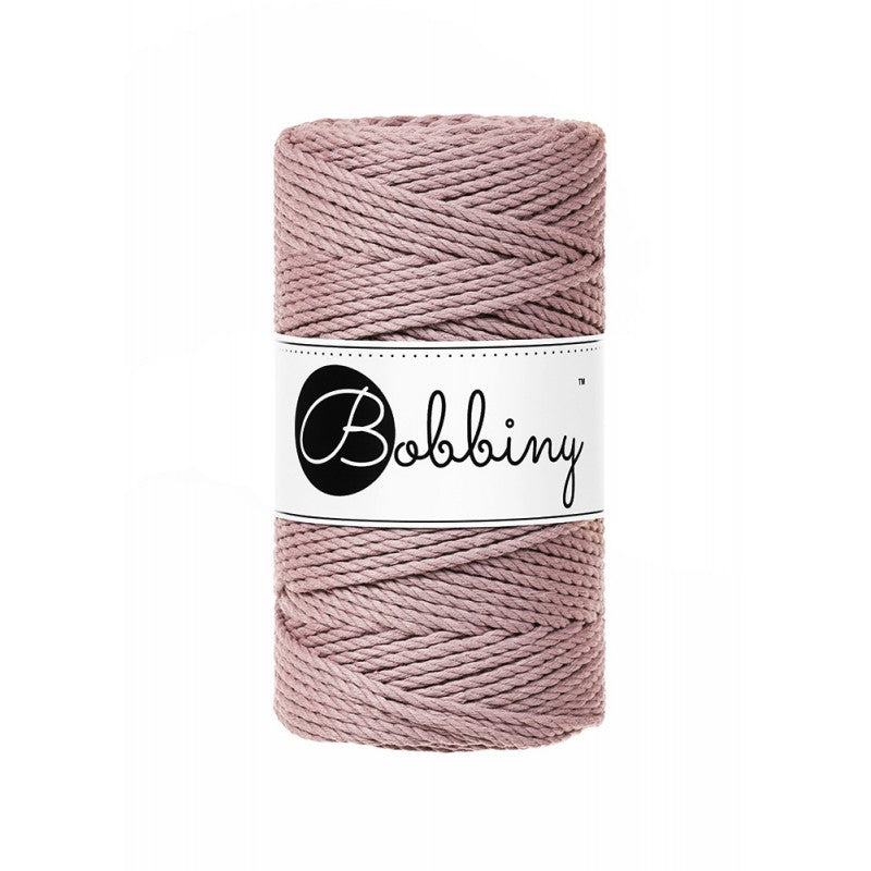Mauve 3mm & 5mm 3PLY, Bobbiny Macramé Cord