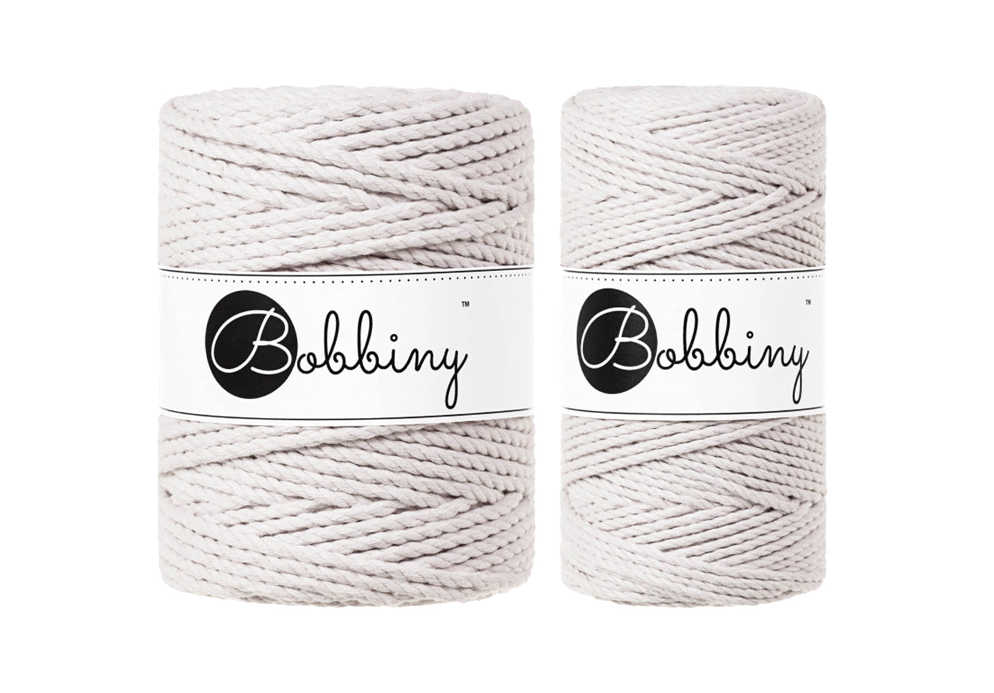 Moonlight 3mm & 5mm 3PLY, Bobbiny Macramé Cord