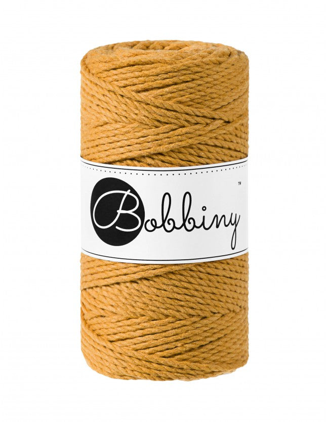 Mustard 3mm & 5mm 3PLY, Bobbiny Macramé Cord