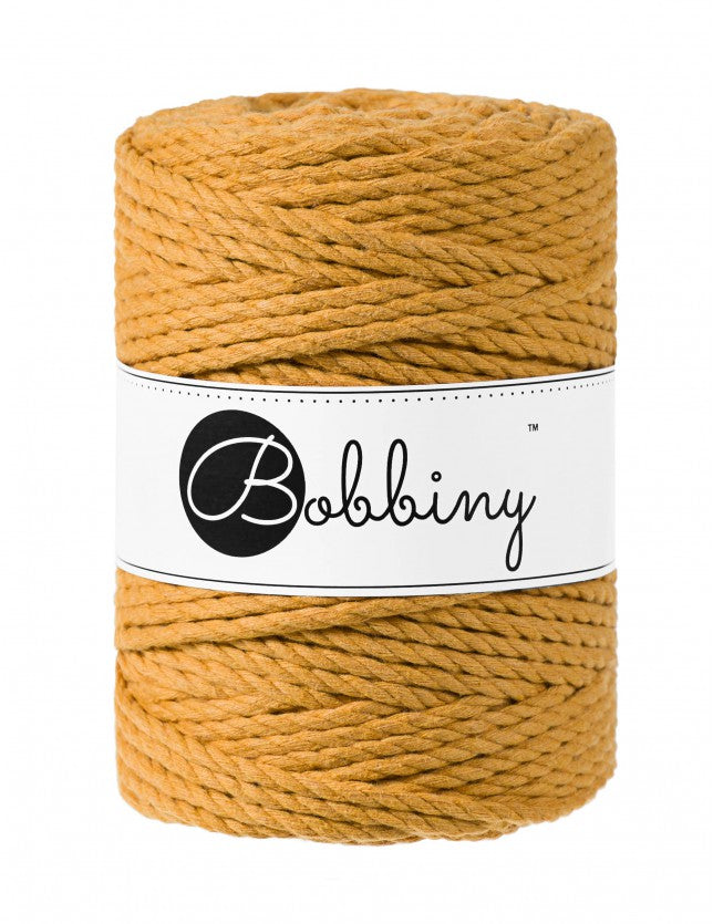 Mustard 3mm & 5mm 3PLY, Bobbiny Macramé Cord