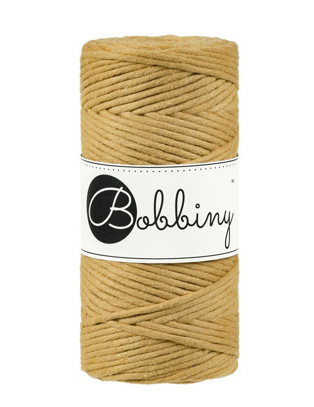 Mustard - 1.5mm, 3mm & 5mm, Bobbiny Macrame Cord