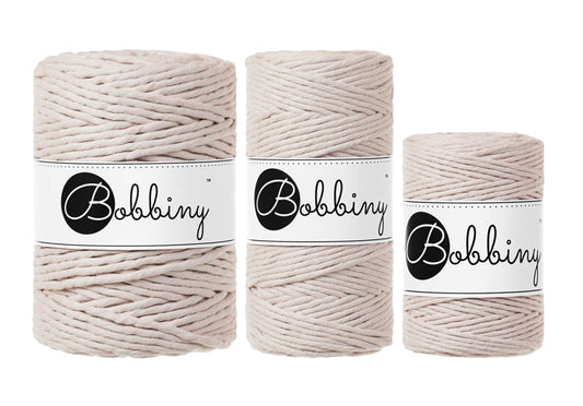Nude - 1.5mm, 3mm & 5mm, Bobbiny Macrame Cord