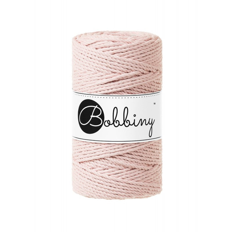 Pastel Pink 3mm & 5mm 3PLY, Bobbiny Macramé Cord