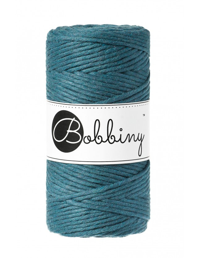 Peacock Blue - 1.5mm, 3mm & 5mm, Bobbiny Macrame Cord