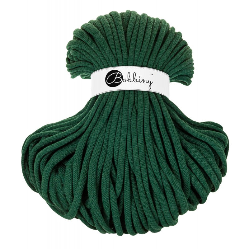 Pine Green - 3mm, 5mm & 9mm, Bobbiny Braided Cord