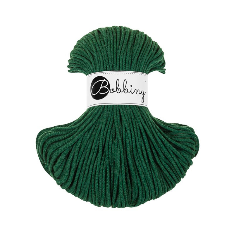 Pine Green - 3mm, 5mm & 9mm, Bobbiny Braided Cord