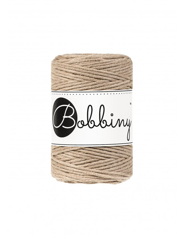 Sand - 1.5mm, 3mm & 5mm, Bobbiny Macrame Cord