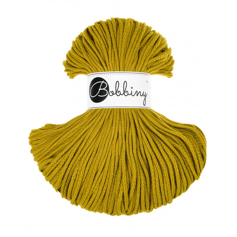 Spicy Yellow - 3mm, 5mm & 9mm, Bobbiny Braided Cord
