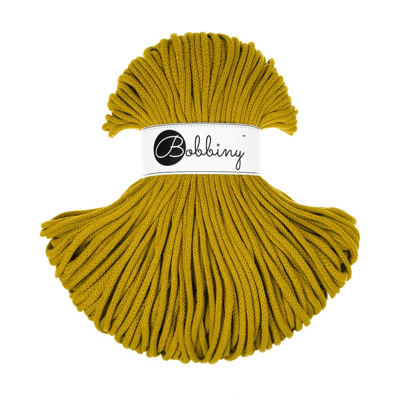 Spicy Yellow - 3mm, 5mm & 9mm, Bobbiny Braided Cord
