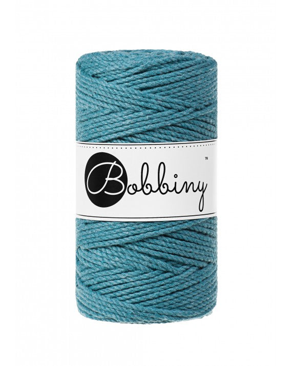 Teal 3mm & 5mm 3PLY, Bobbiny Macramé Cord