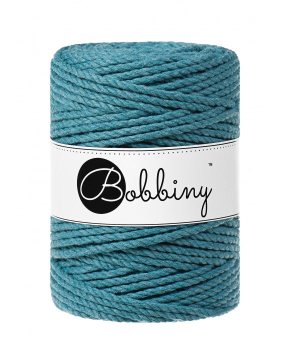 Teal 3mm & 5mm 3PLY, Bobbiny Macramé Cord
