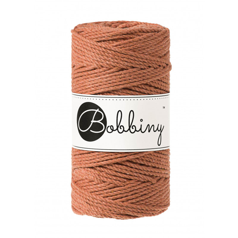 Terracotta 3mm & 5mm 3PLY, Bobbiny Macramé Cord