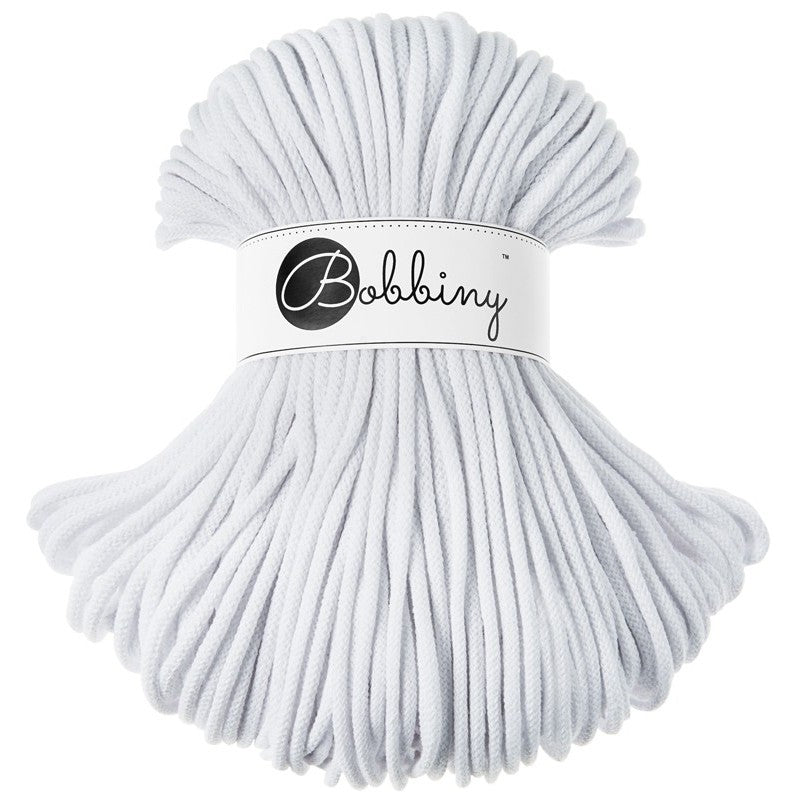 White - 3mm, 5mm & 9mm, Bobbiny Braided Cord