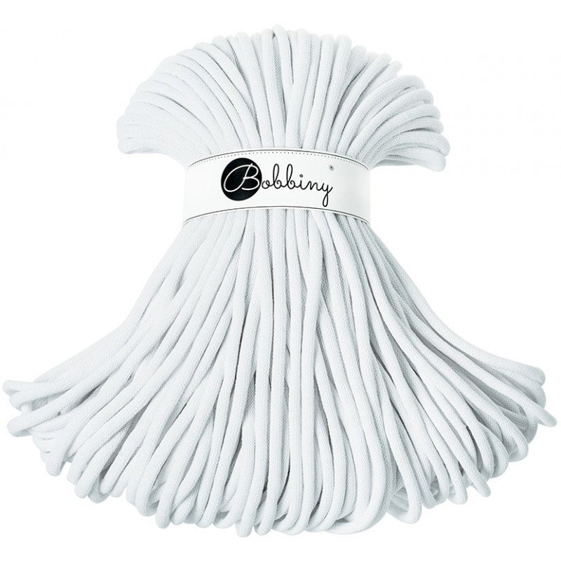 White - 3mm, 5mm & 9mm, Bobbiny Braided Cord