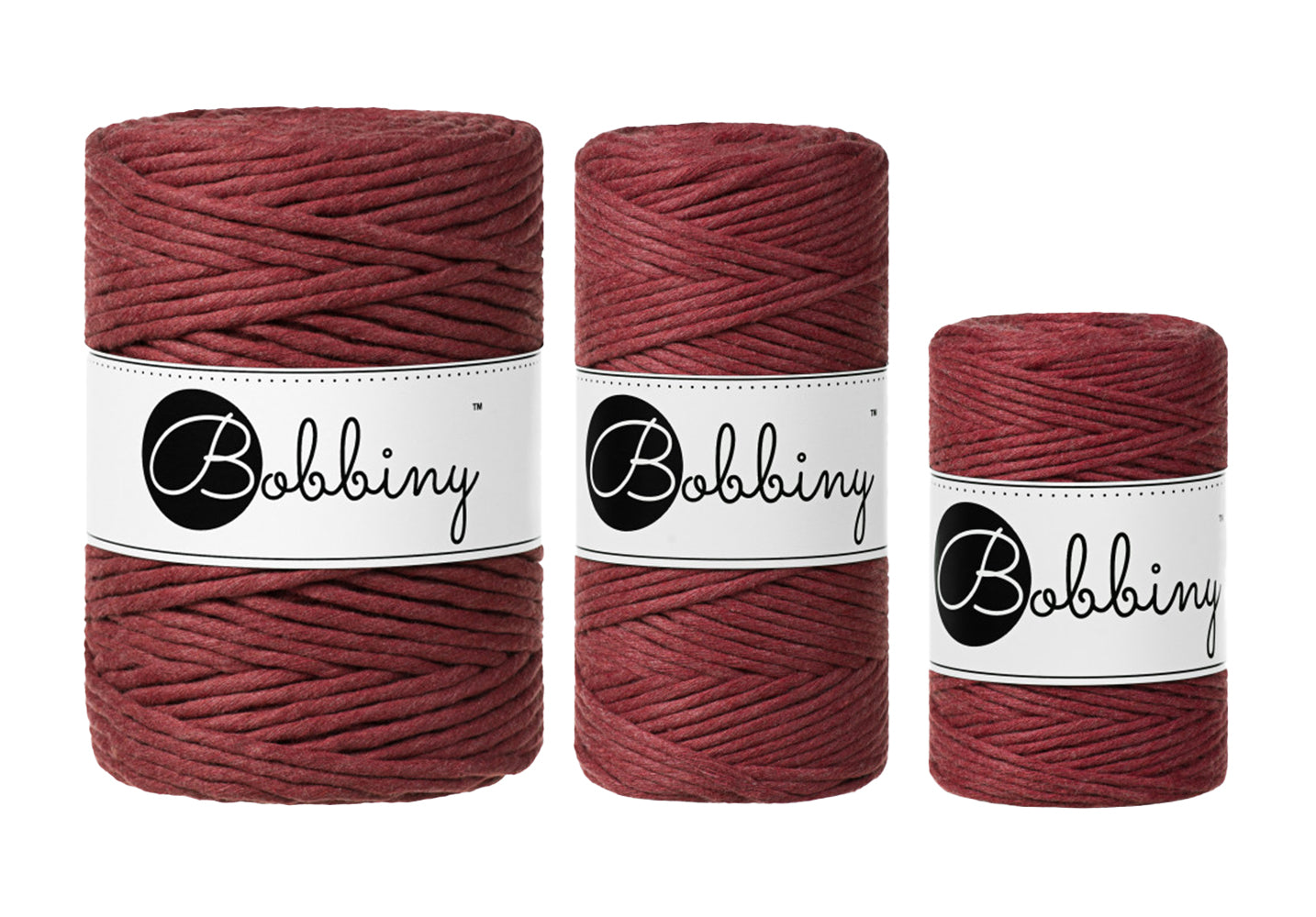 Wild Rose - 1.5mm, 3mm & 5mm, Bobbiny Macrame Cord