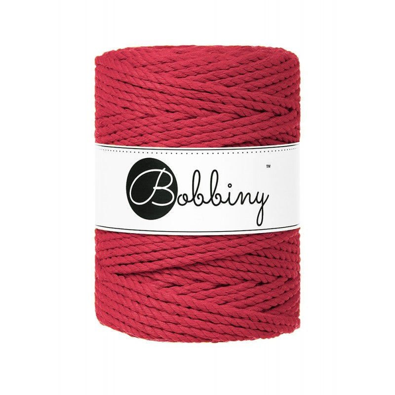 Classic Red 3mm & 5mm 3PLY, Bobbiny Macramé Cord