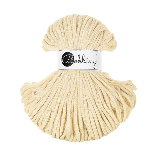 Butter Yellow - 5mm Bobbiny Braided Cord