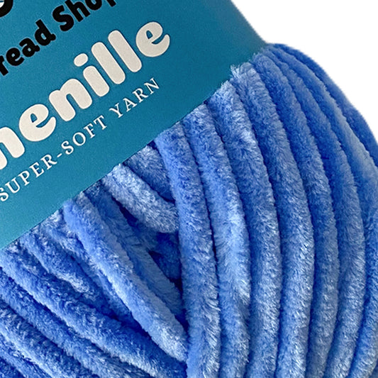 Azure Blue - Super-Soft Chenille Yarn