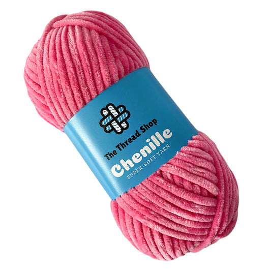 Bubblegum Pink - Super-Soft Chenille Yarn