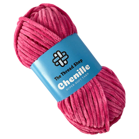 Magenta - Super-Soft Chenille Yarn
