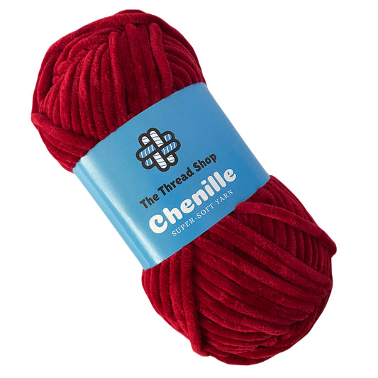 Wine Red - Super-Soft Chenille Yarn