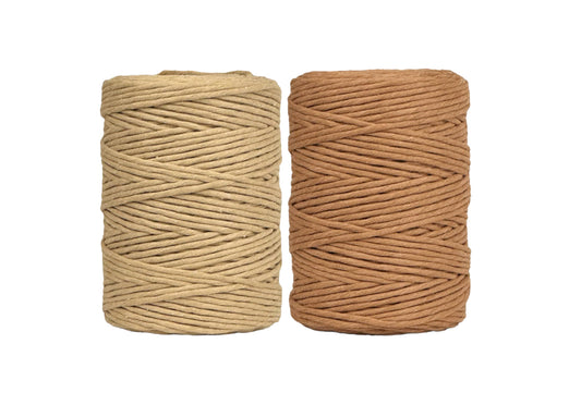 Sand & Fudge - 3mm & 5mm, Thread Shop Macramé Cord