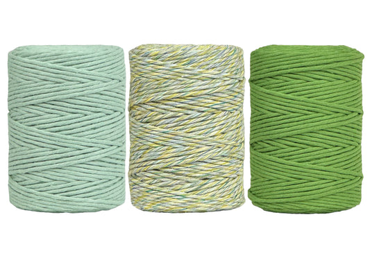 Aloe, Wildflower & Avocado - 3mm & 5mm, Thread Shop Macramé Cord