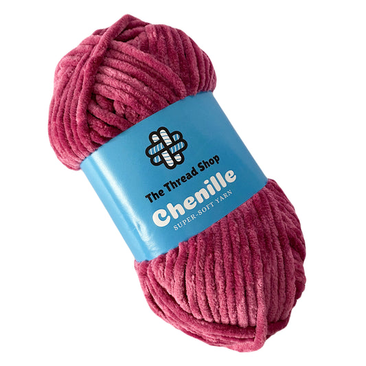 Raspberry - Super-Soft Chenille Yarn