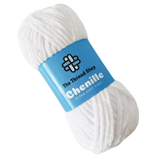 White - Super-Soft Chenille Yarn