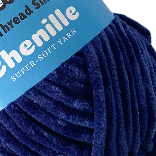 Midnight Blue - Super-Soft Chenille Yarn
