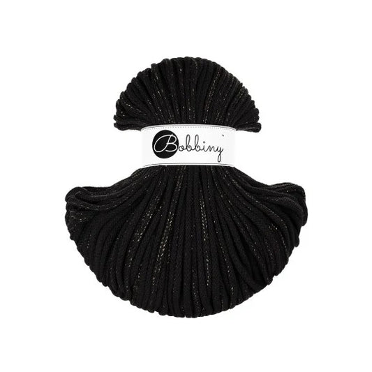Golden Black - 5mm, Bobbiny Braided Cord