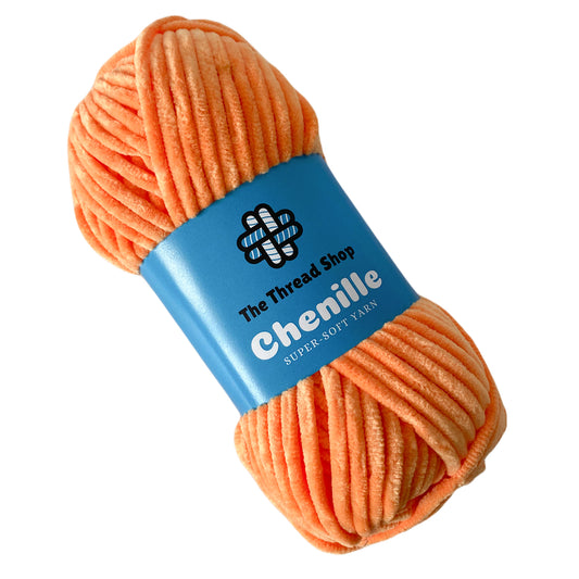 Tangerine - Super-Soft Chenille Yarn