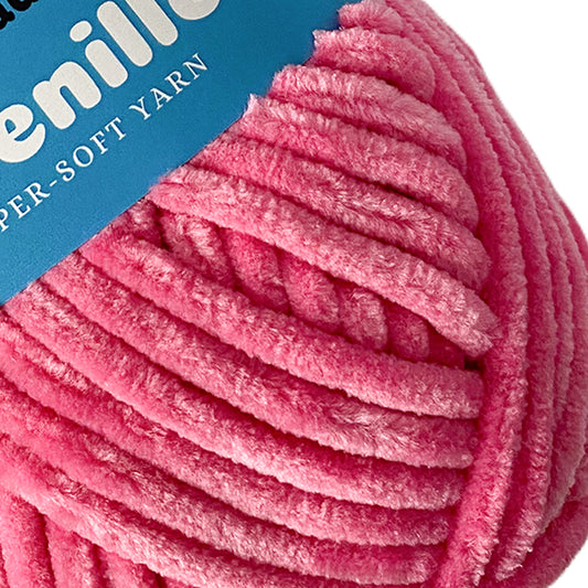 Bubblegum Pink - Super-Soft Chenille Yarn