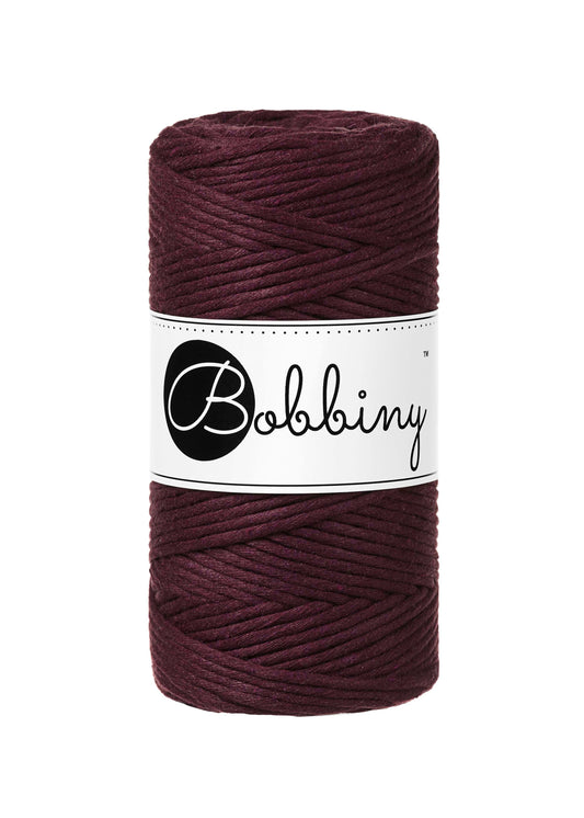 Burgundy - 3mm, Bobbiny Macrame Cord