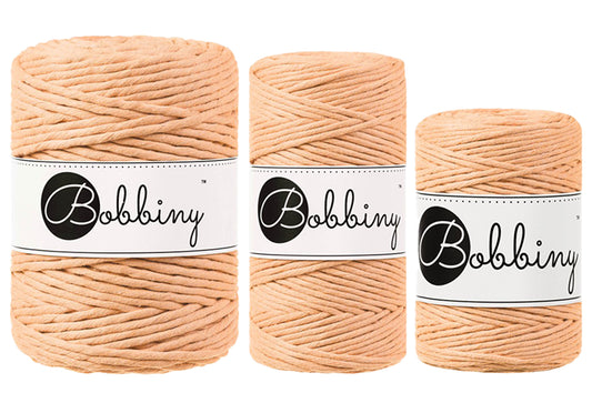 Peach Fuzz - 1.5mm, 3mm & 5mm, Bobbiny Macrame Cord