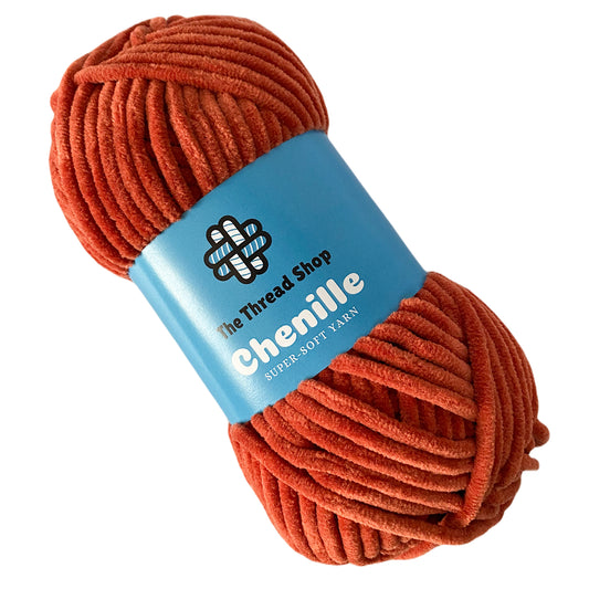 Burnt Orange - Super-Soft Chenille Yarn