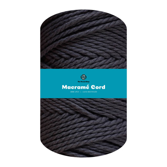 Black 4mm 3PLY Thread Shop Macramé Cord