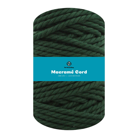 Bottle Green 4mm 3PLY Thread Shop Macramé Cord