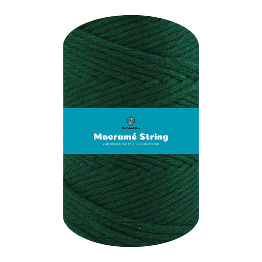 Bottle Green - 4mm Thread Shop Macramé String