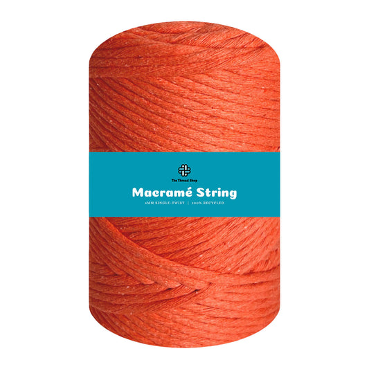 Mandarin Orange - 4mm Thread Shop Macramé String