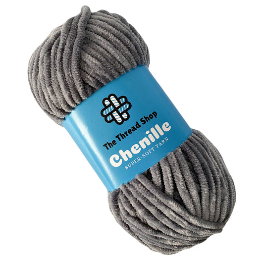 Steel - Super-Soft Chenille Yarn