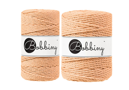 Peach Fuzz 3mm & 5mm 3PLY, Bobbiny Macramé Cord