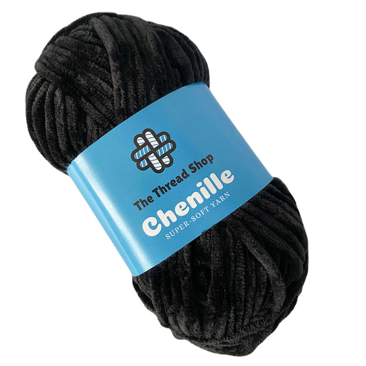 Black - Super-Soft Chenille Yarn