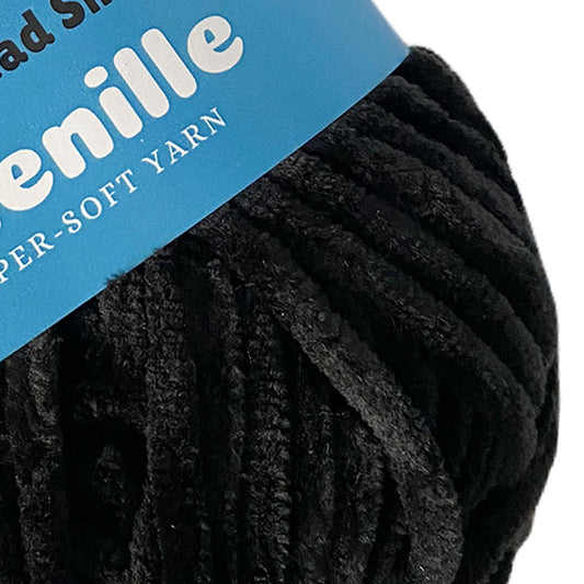 Black - Super-Soft Chenille Yarn