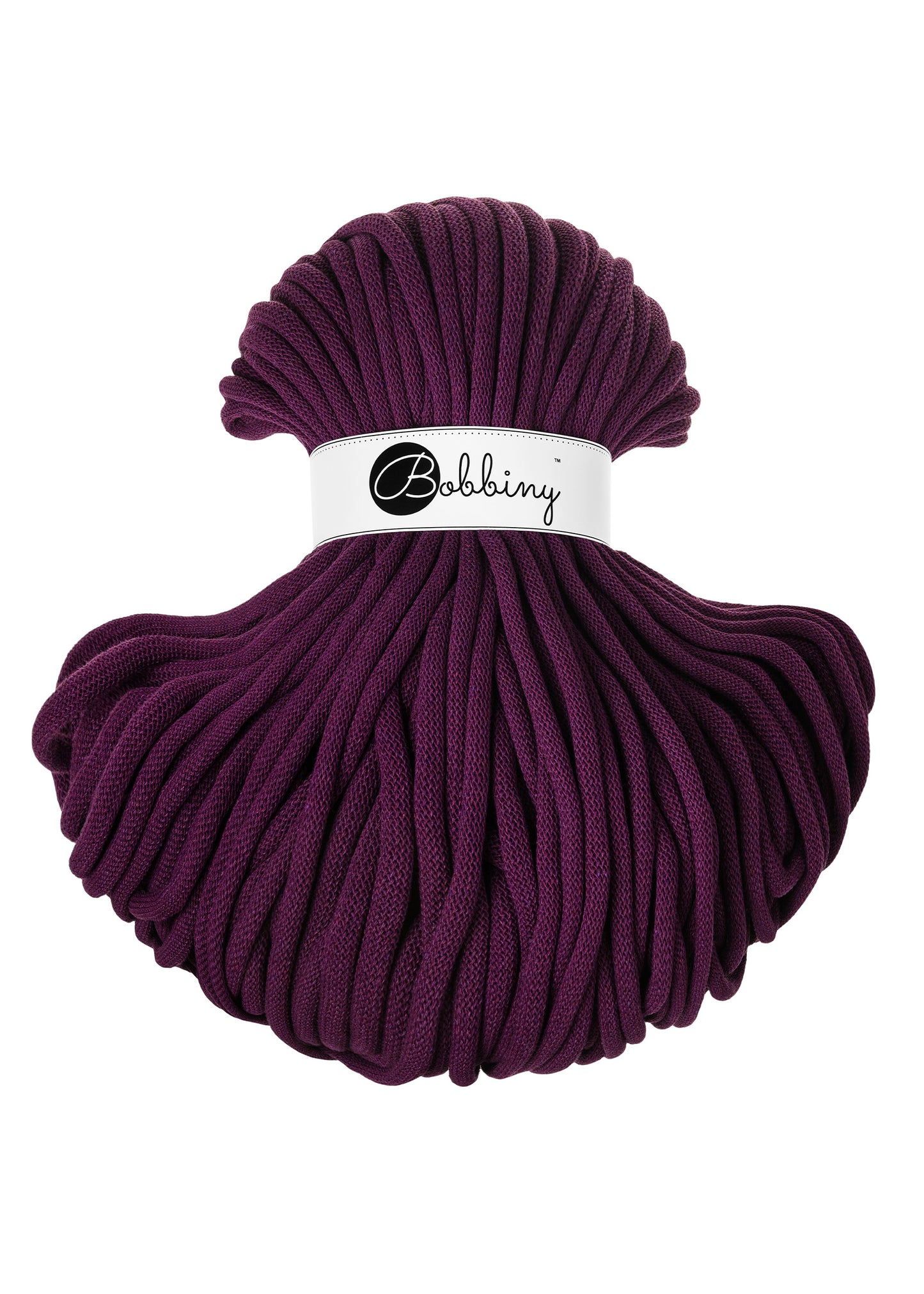 Aubergine - 9mm Jumbo Bobbiny Braided Cord