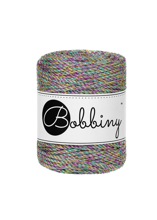 Metallic Aurora - 3mm 3PLY 50m, Bobbiny Macramé Cord