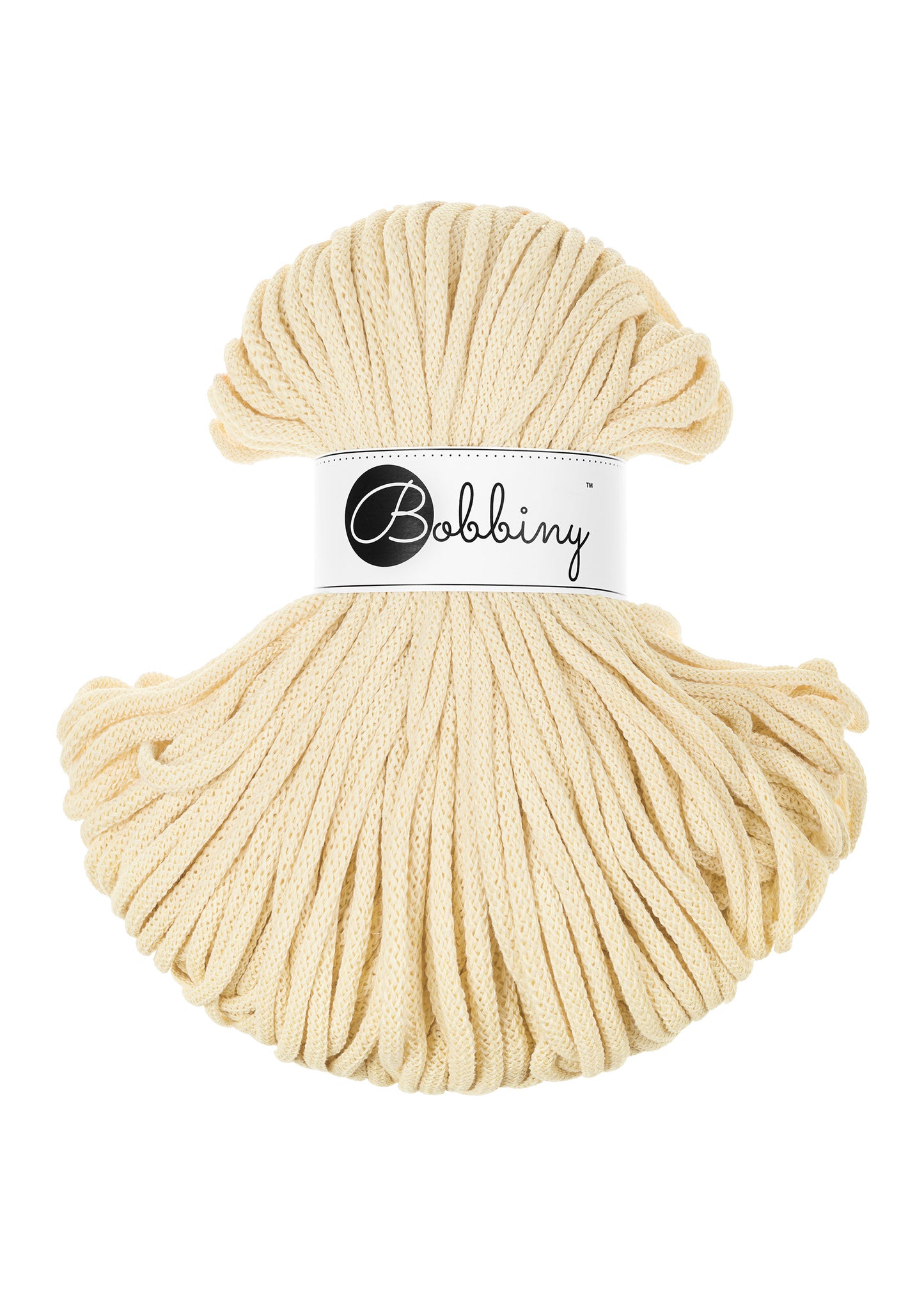 Butter Yellow - 5mm Bobbiny Braided Cord