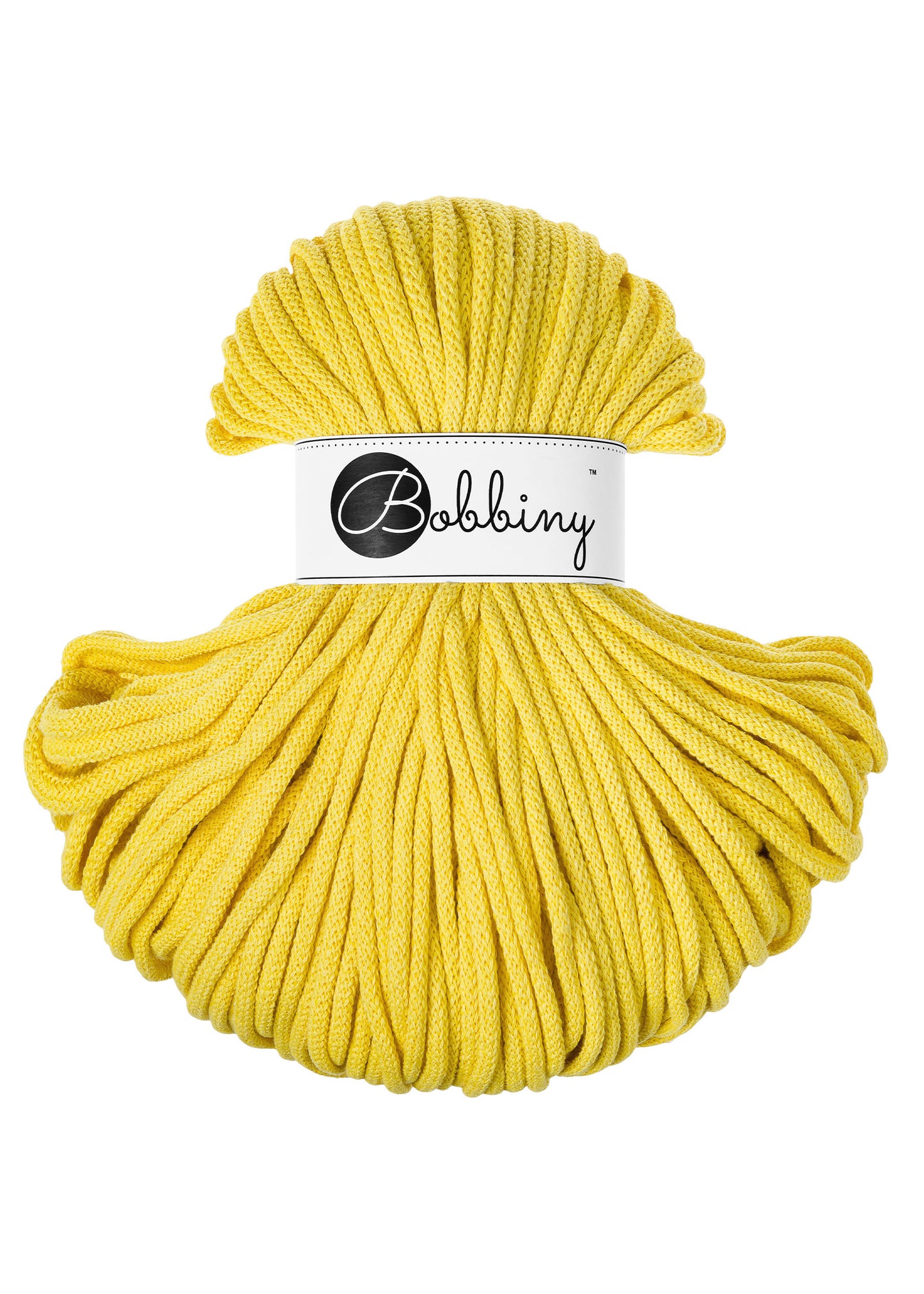 Canary Yellow - 5mm Bobbiny Braided Cord